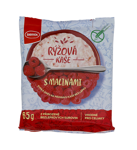 Rýžová kaše malinová 65 g SEMIX
