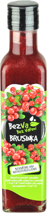 BezVa Sirup Brusinka 250 ml ovocný koncentrát