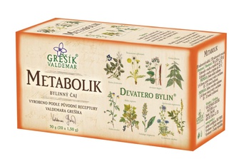 Metabolik čaj 20 n.s. GREŠÍK Devatero bylin
