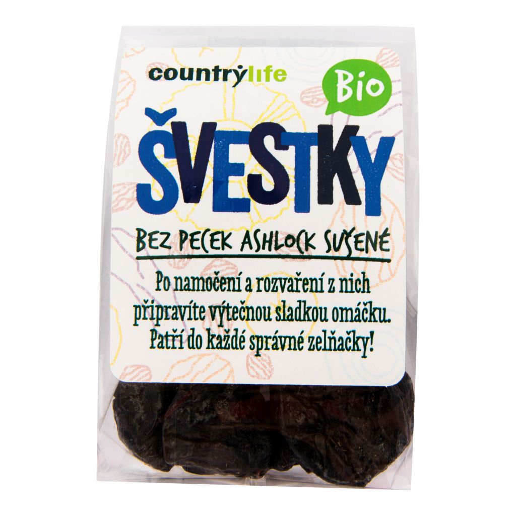 Švestky bez pecek Ashlock BIO 100 g COUNTRY LIFE