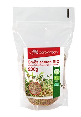 Směs semen na klíčení BIO - alfalfa, ředkvička, mungo 200g