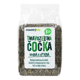 Čočka tmavozelená 500 g BIO COUNTRY LIFE