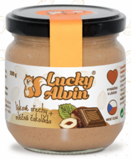 Lucky Alvin lískové oříšky + mléčná čokoláda 200 g