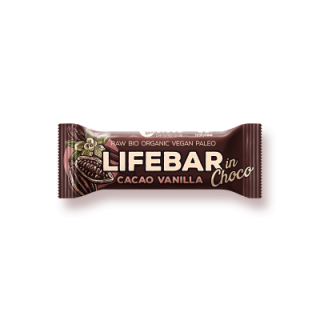 Lifebar InChoco tyčinka kakao a vanilka RAW BIO 40g